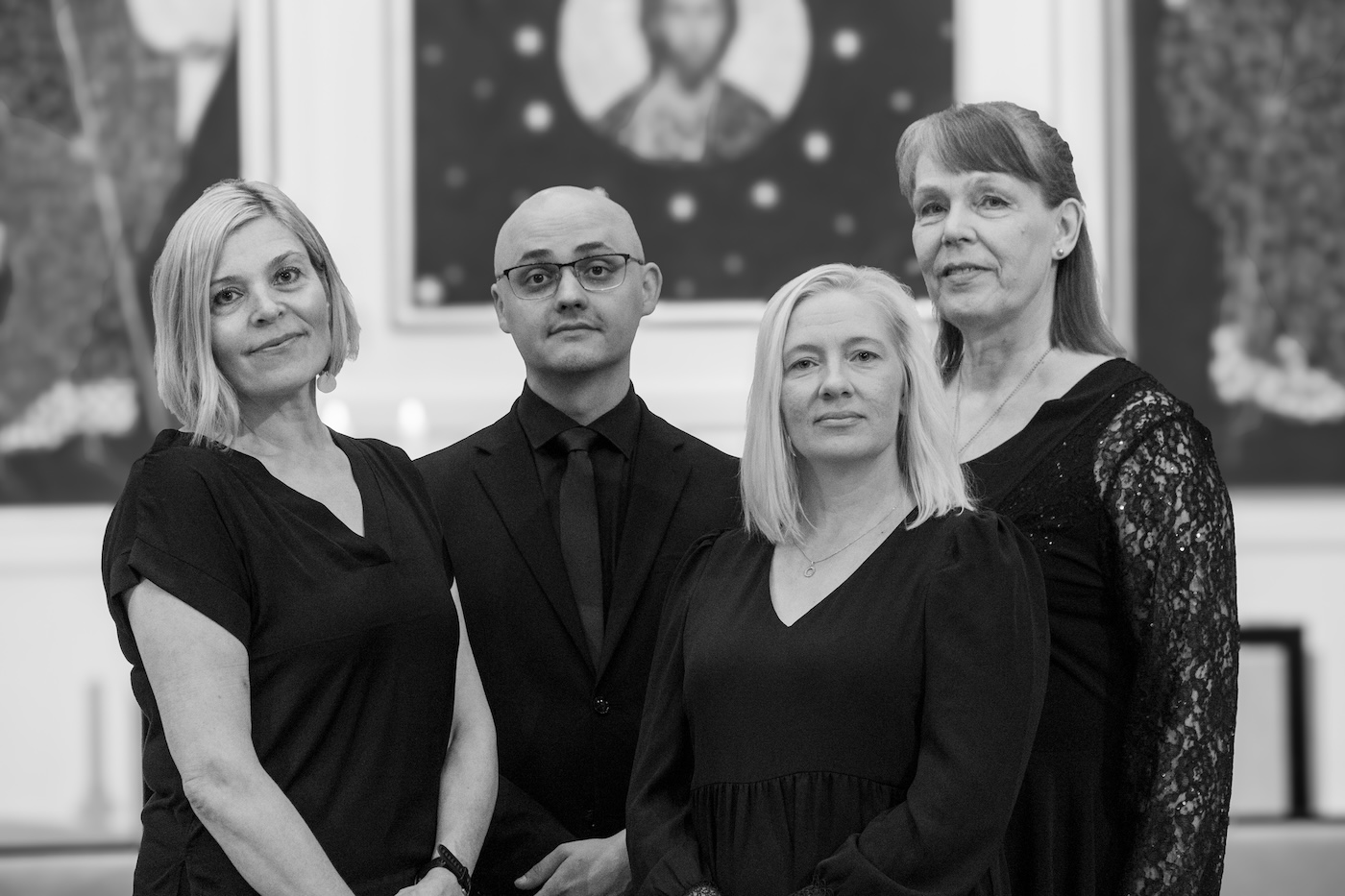 Harjun kanttorikvartetti. Sanna Ketola, Ivan Besedin, Elina Peura, Tarja Laitinen